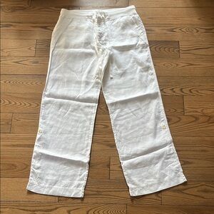Ann Taylor White linen pants